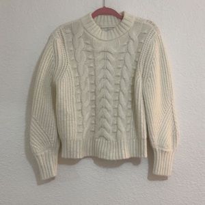 a new day White Yarn Sweater